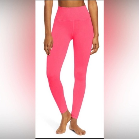 Free People Pants - FREE People Good Karma Leggings - Neon Coral - Size M/L NWT